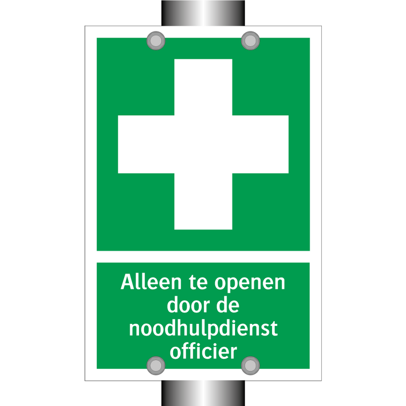 Alleen te openen door de noodhulpdienst officier & Alleen te openen door de noodhulpdienst officier