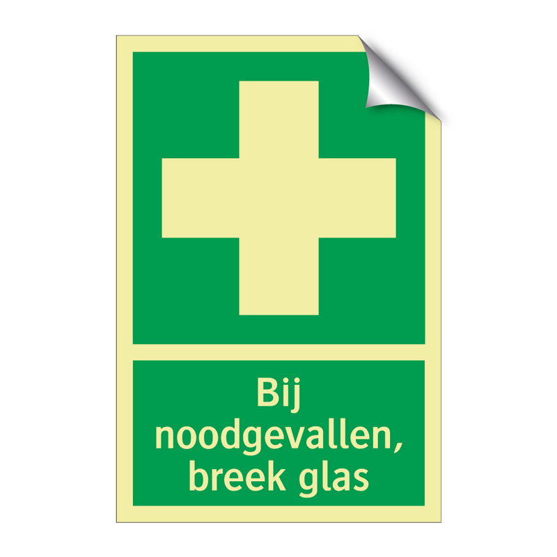 Bij noodgevallen, breek glas & Bij noodgevallen, breek glas & Bij noodgevallen, breek glas