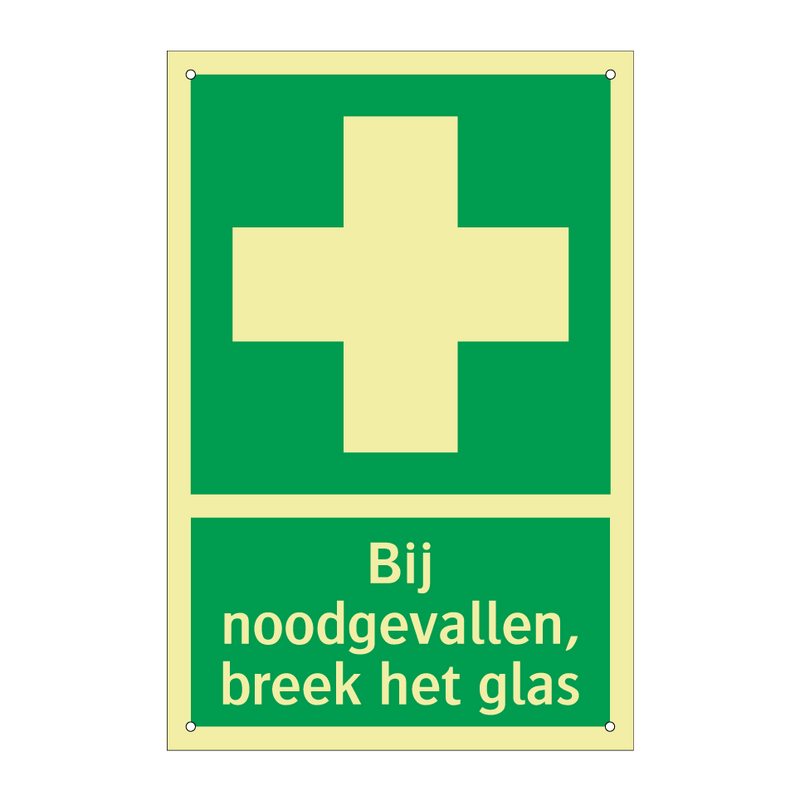 Bij noodgevallen, breek het glas & Bij noodgevallen, breek het glas