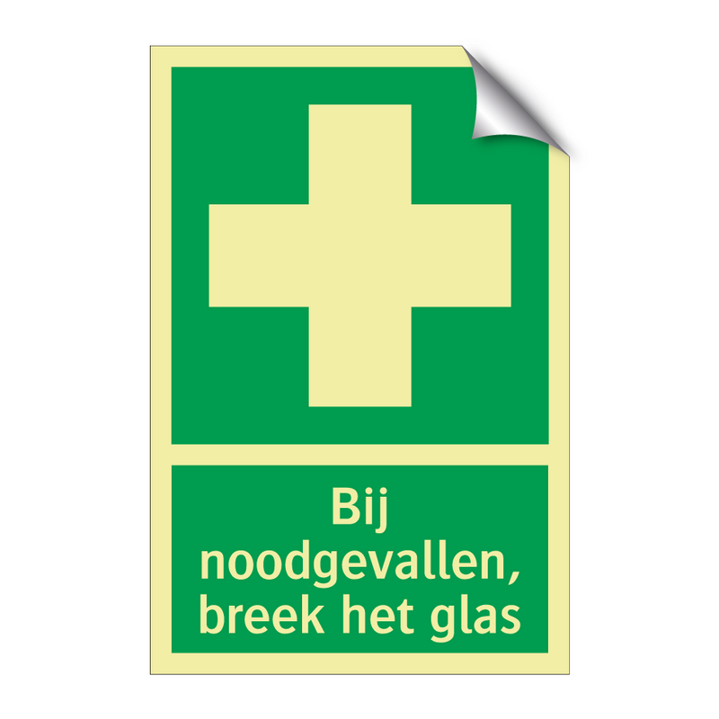 Bij noodgevallen, breek het glas & Bij noodgevallen, breek het glas