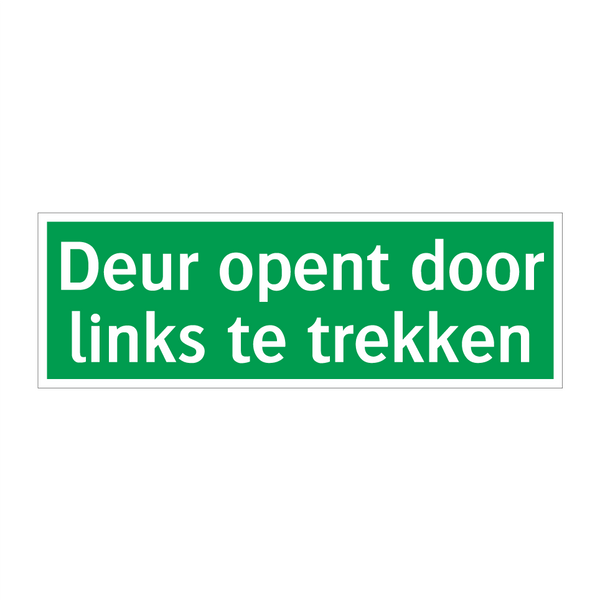 Deur opent door links te trekken & Deur opent door links te trekken