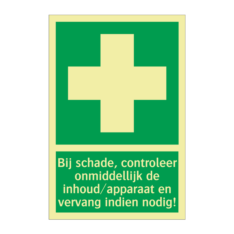 Bij schade, controleer onmiddellijk de inhoud/apparaat en vervang indien nodig!