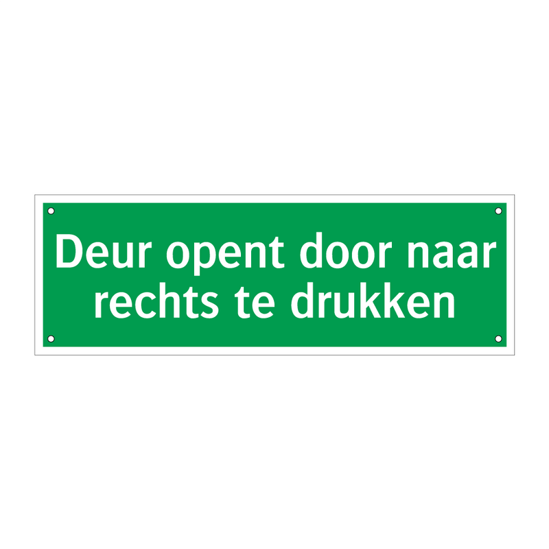 Deur opent door naar rechts te drukken & Deur opent door naar rechts te drukken