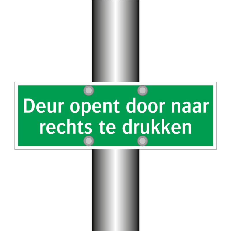 Deur opent door naar rechts te drukken & Deur opent door naar rechts te drukken