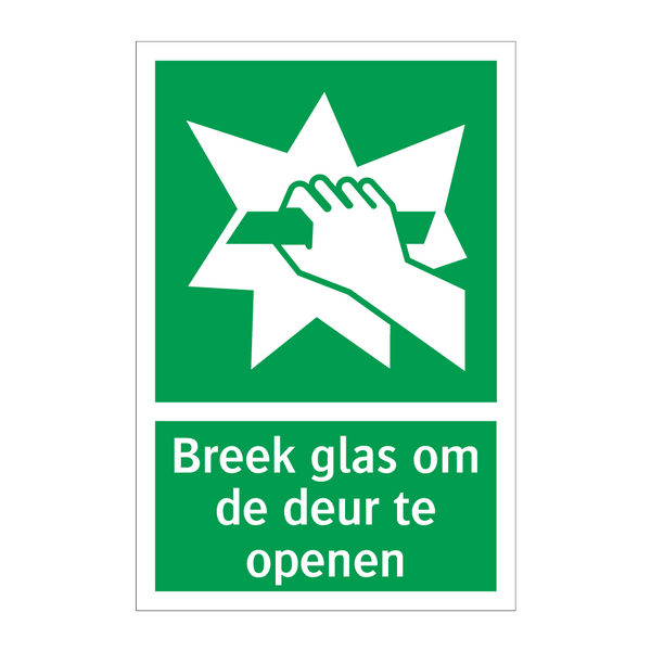 Breek glas om de deur te openen & Breek glas om de deur te openen & Breek glas om de deur te openen