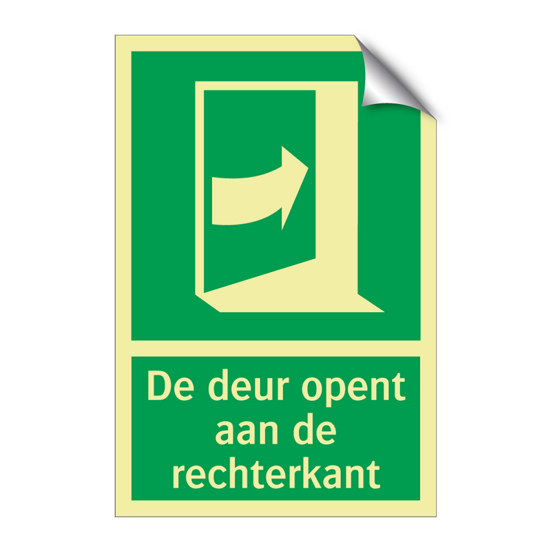 De deur opent aan de rechterkant & De deur opent aan de rechterkant