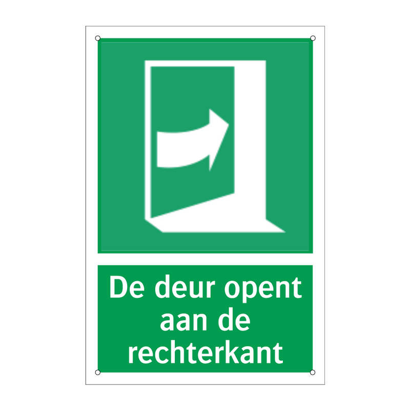 De deur opent aan de rechterkant & De deur opent aan de rechterkant