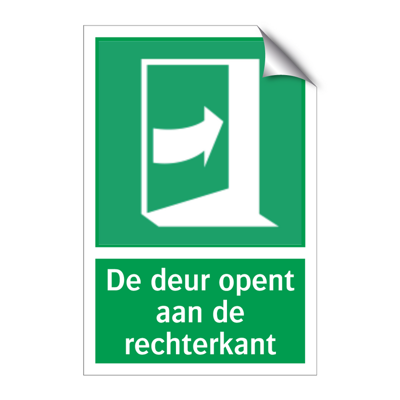 De deur opent aan de rechterkant & De deur opent aan de rechterkant