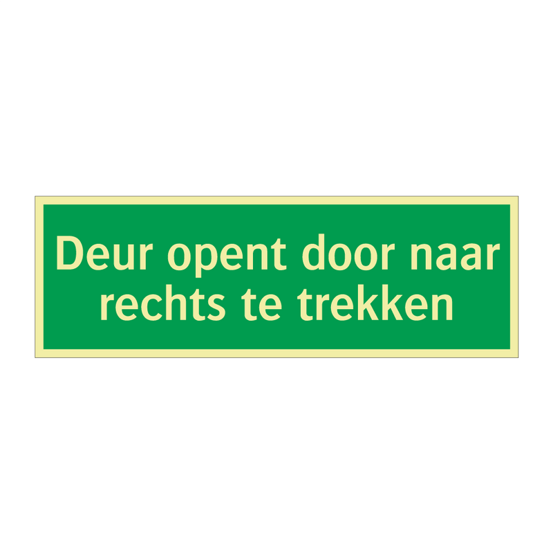 Deur opent door naar rechts te trekken & Deur opent door naar rechts te trekken