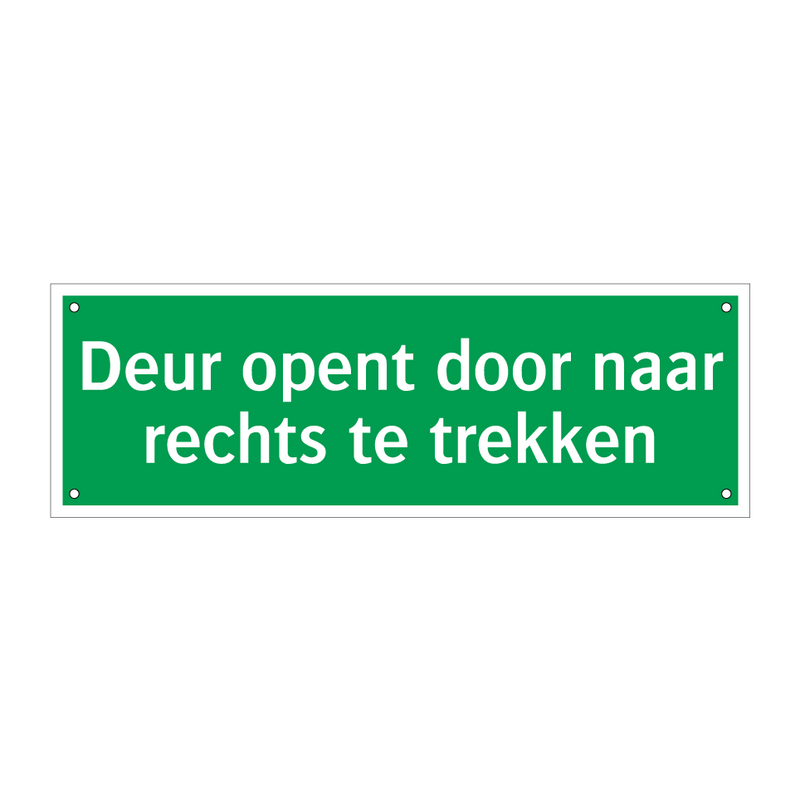 Deur opent door naar rechts te trekken & Deur opent door naar rechts te trekken