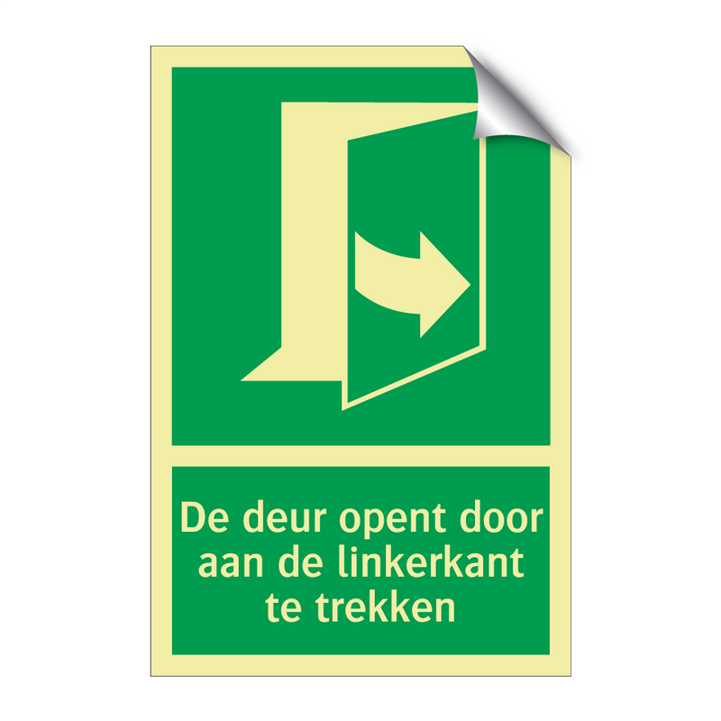 De deur opent door aan de linkerkant te trekken & De deur opent door aan de linkerkant te trekken