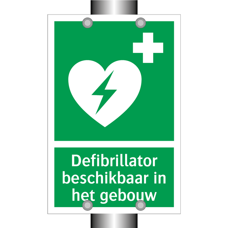 Defibrillator beschikbaar in het gebouw & Defibrillator beschikbaar in het gebouw