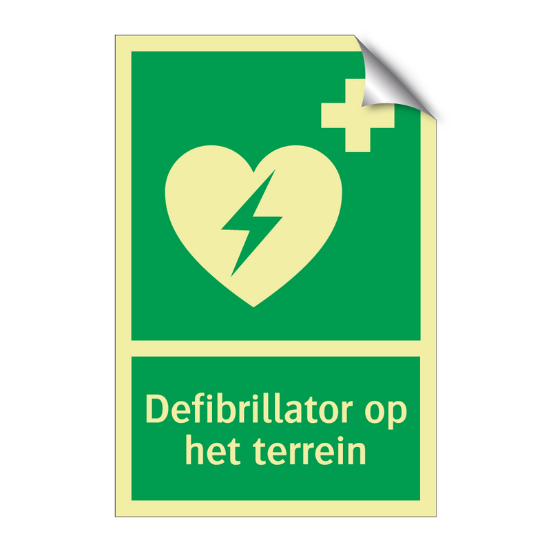 Defibrillator op het terrein & Defibrillator op het terrein & Defibrillator op het terrein