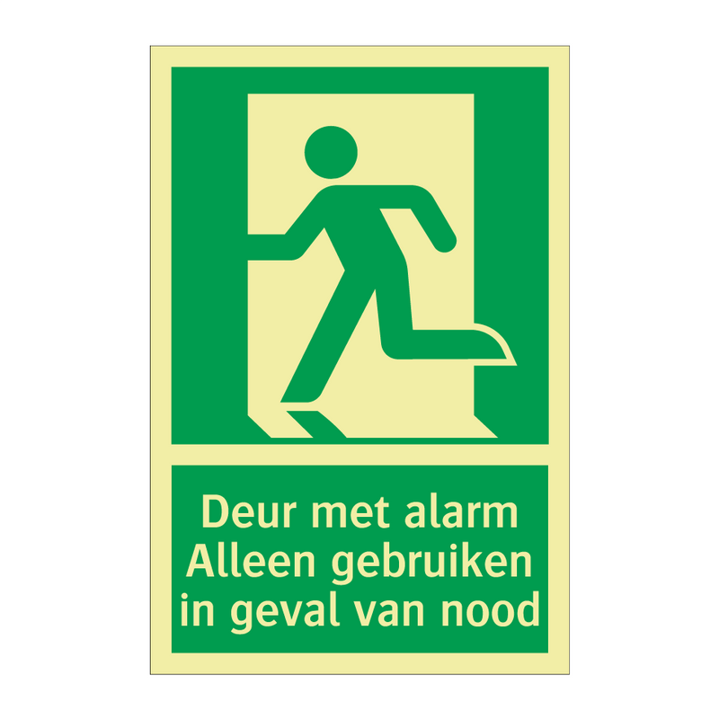 Deur met alarm Alleen gebruiken in geval van nood