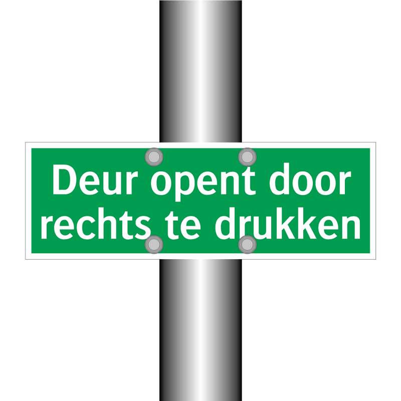 Deur opent door rechts te drukken & Deur opent door rechts te drukken