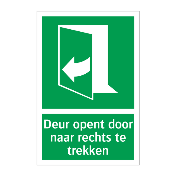 Deur opent door naar rechts te trekken & Deur opent door naar rechts te trekken