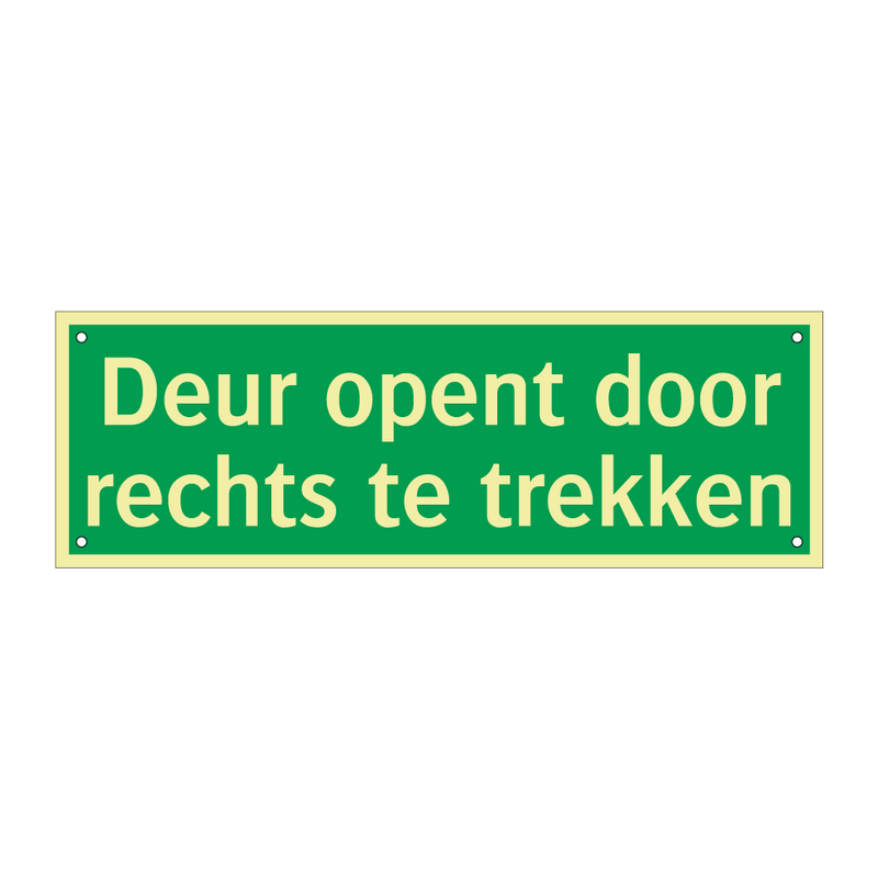 Deur opent door rechts te trekken & Deur opent door rechts te trekken