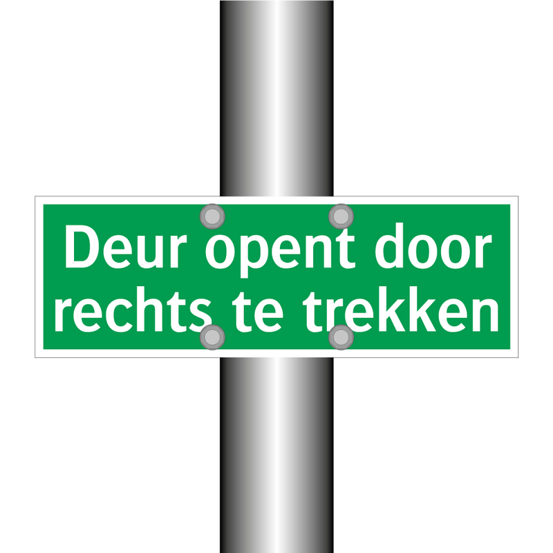 Deur opent door rechts te trekken & Deur opent door rechts te trekken