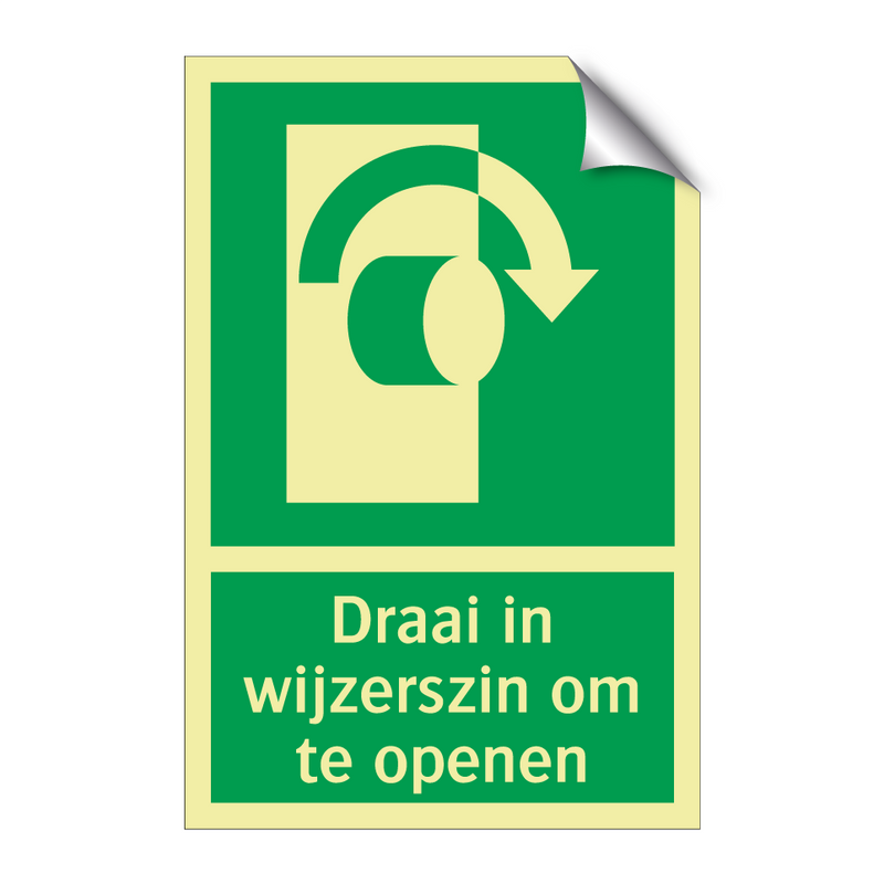 Draai in wijzerszin om te openen & Draai in wijzerszin om te openen