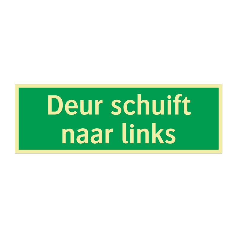 Deur schuift naar links & Deur schuift naar links & Deur schuift naar links