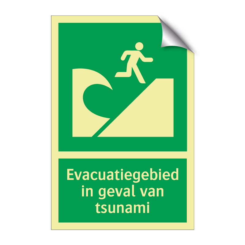 Evacuatiegebied in geval van tsunami & Evacuatiegebied in geval van tsunami