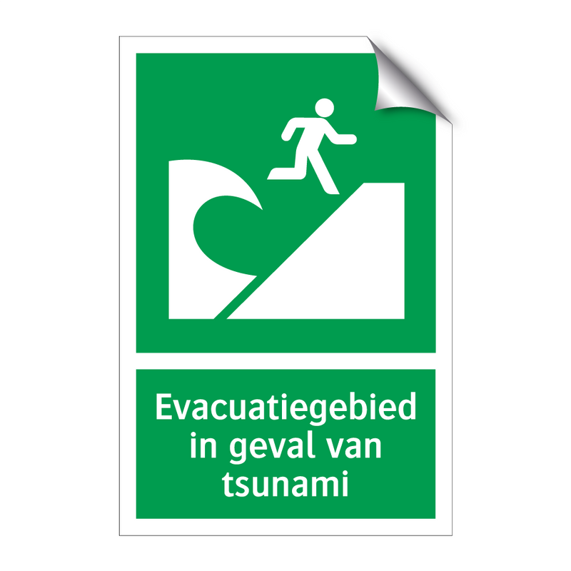 Evacuatiegebied in geval van tsunami & Evacuatiegebied in geval van tsunami