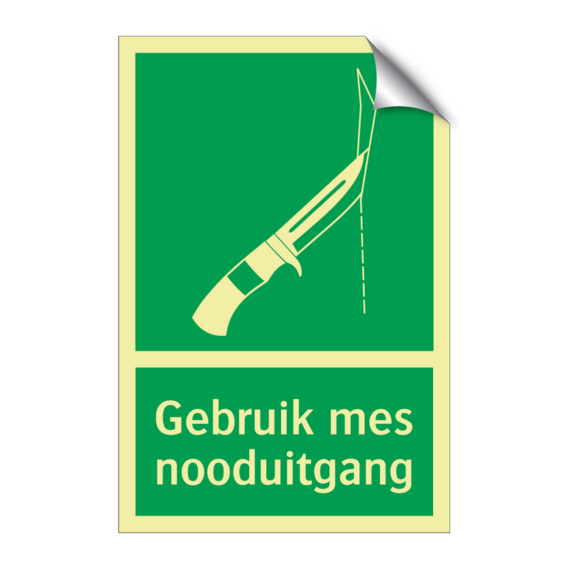 Gebruik mes nooduitgang & Gebruik mes nooduitgang & Gebruik mes nooduitgang