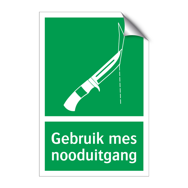 Gebruik mes nooduitgang & Gebruik mes nooduitgang & Gebruik mes nooduitgang