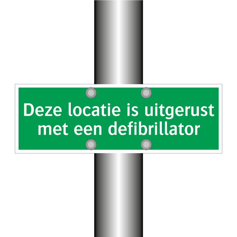 Deze locatie is uitgerust met een defibrillator & Deze locatie is uitgerust met een defibrillator