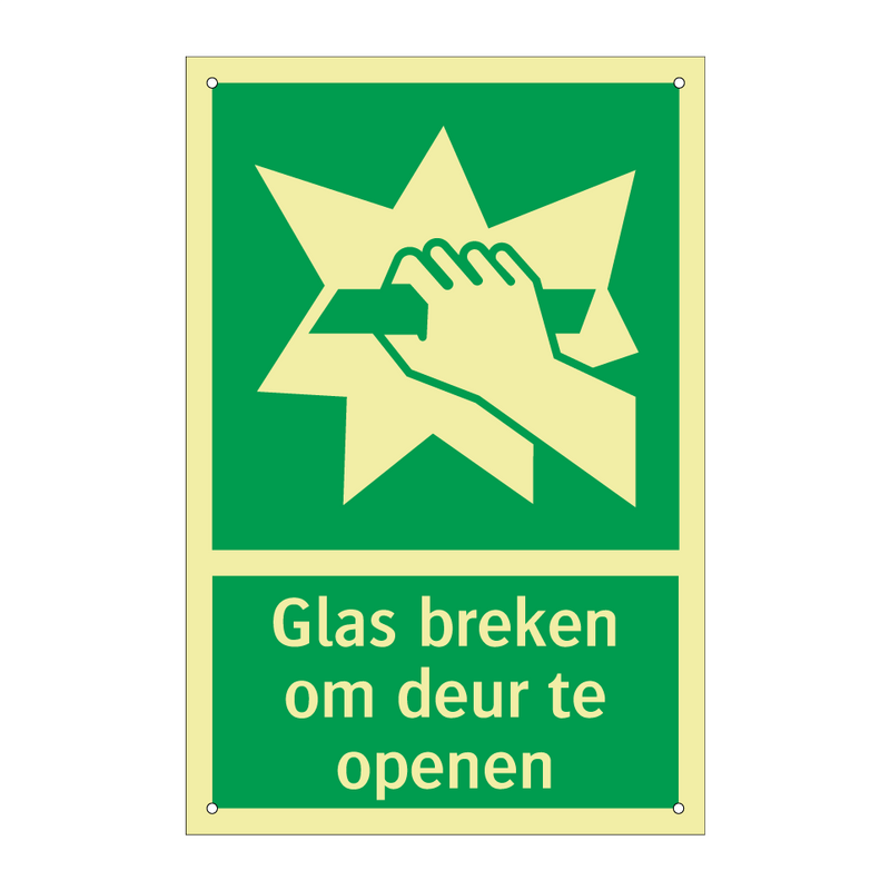 Glas breken om deur te openen & Glas breken om deur te openen & Glas breken om deur te openen