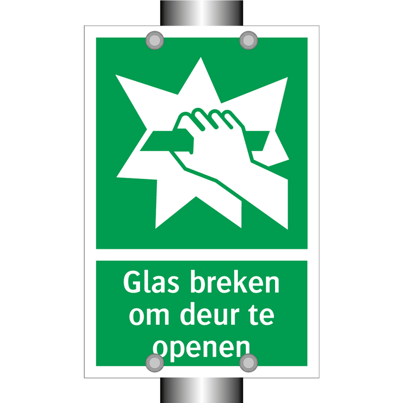 Glas breken om deur te openen & Glas breken om deur te openen & Glas breken om deur te openen