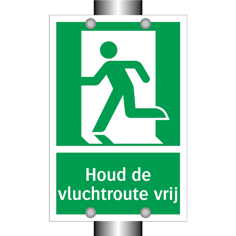 Houd de vluchtroute vrij & Houd de vluchtroute vrij & Houd de vluchtroute vrij