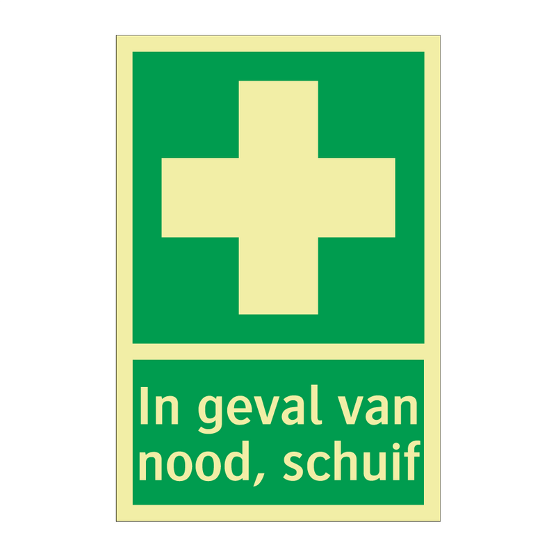 In geval van nood, schuif & In geval van nood, schuif & In geval van nood, schuif