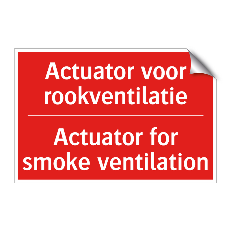 Actuator voor rookventilatie - Actuator for smoke ventilation