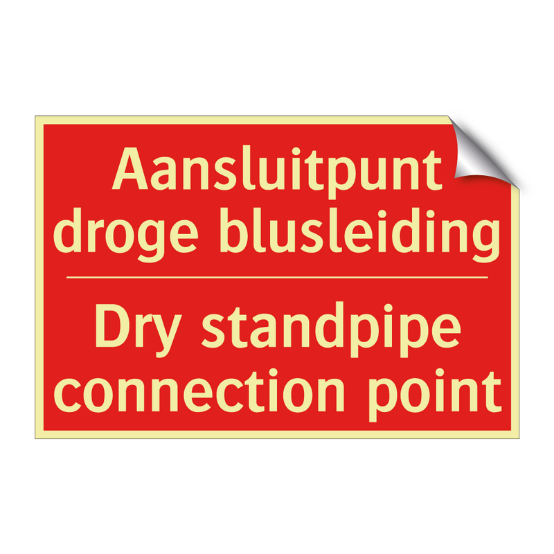 Aansluitpunt droge blusleiding - Dry standpipe connection point