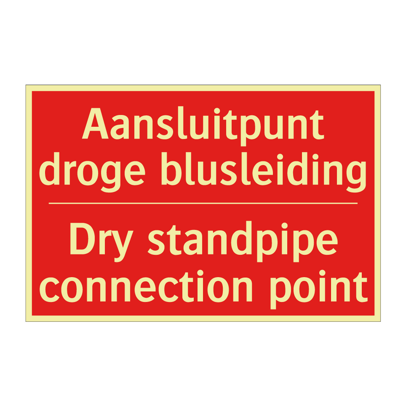 Aansluitpunt droge blusleiding - Dry standpipe connection point