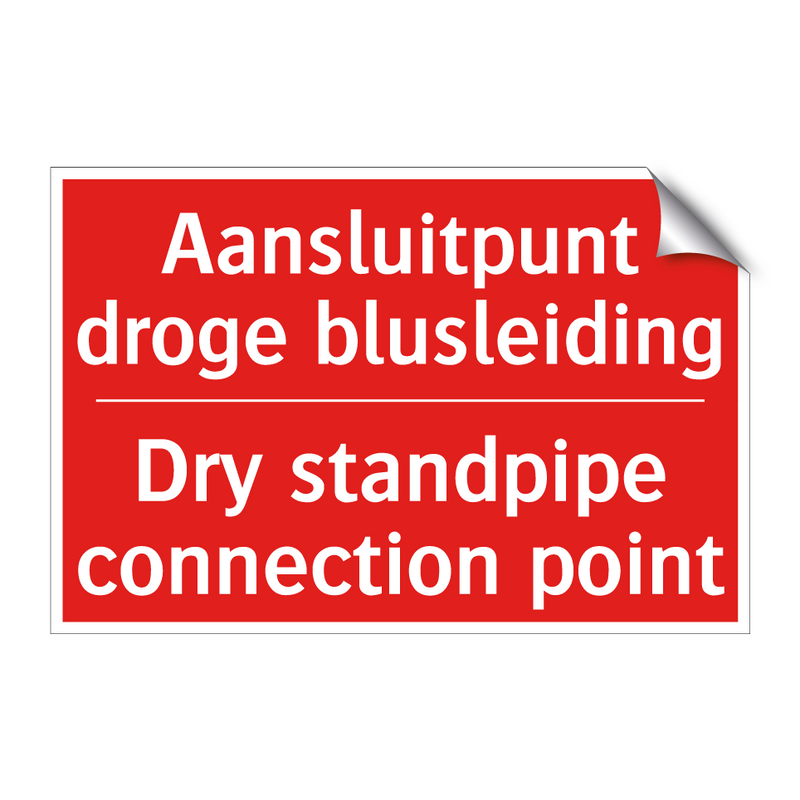 Aansluitpunt droge blusleiding - Dry standpipe connection point