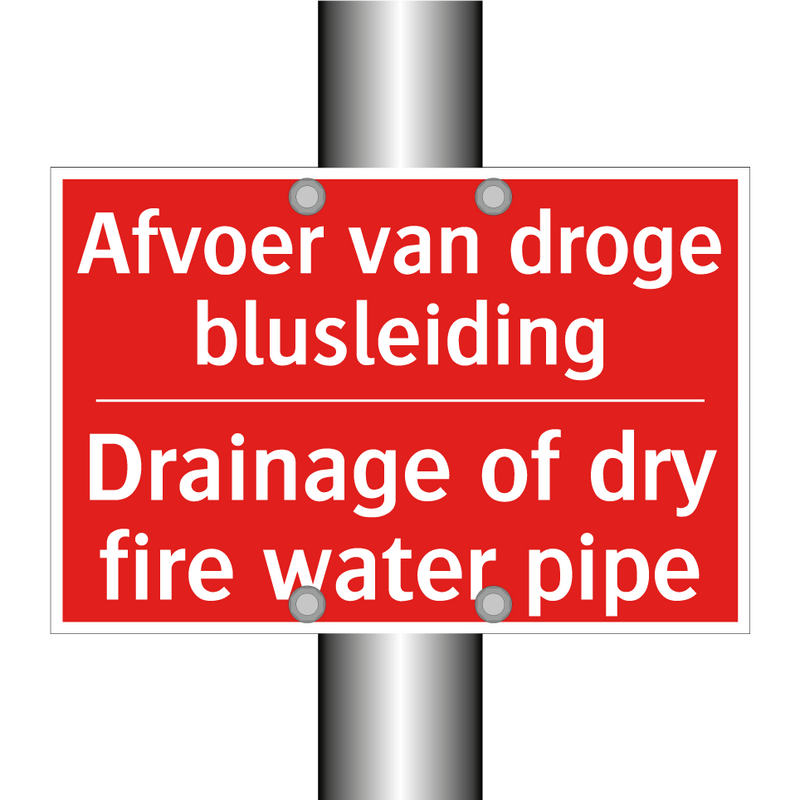 Afvoer van droge blusleiding - Drainage of dry fire water pipe