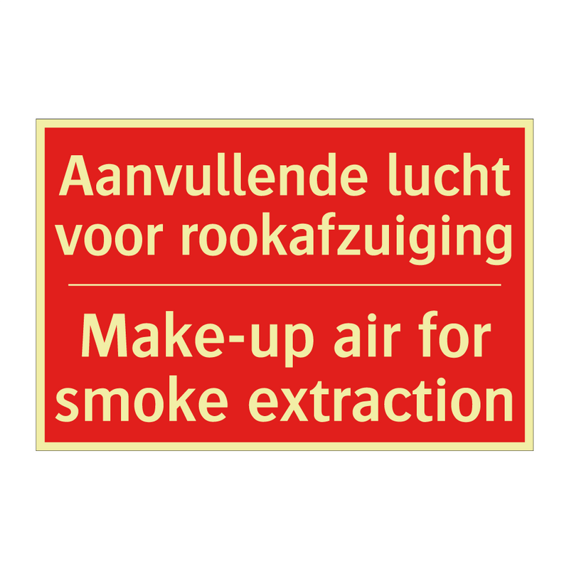 Aanvullende lucht voor rookafzuiging - Make-up air for smoke extraction