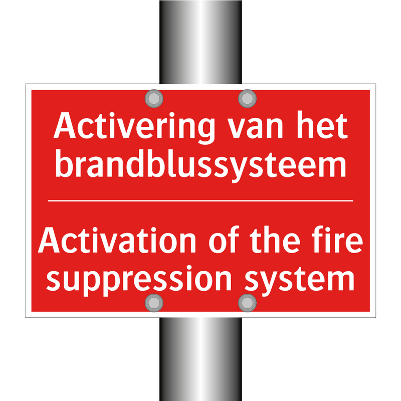 Activering van het brandblussysteem - Activation of the fire suppression system