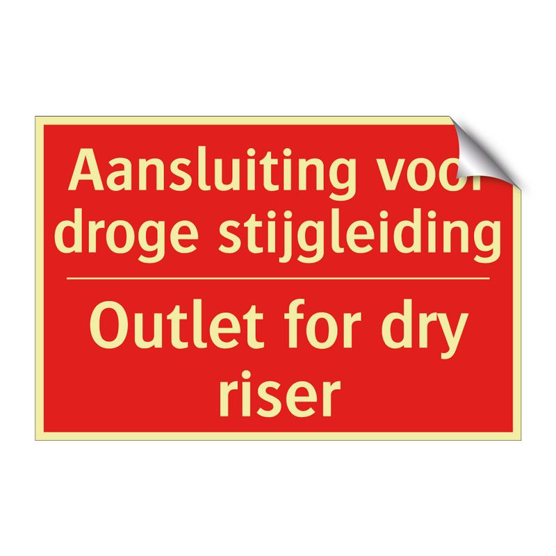 Aansluiting voor droge stijgleiding - Outlet for dry riser