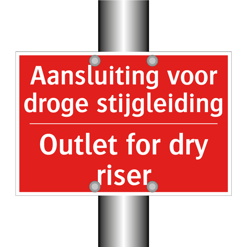 Aansluiting voor droge stijgleiding - Outlet for dry riser