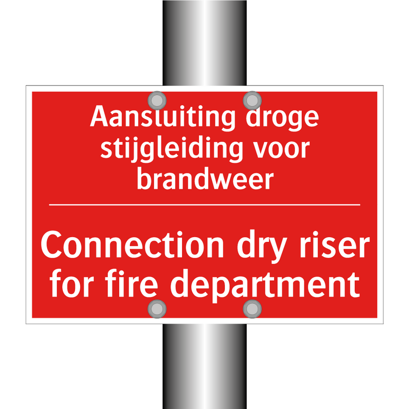 Aansluiting droge stijgleiding voor brandweer /.../ - Connection dry riser for fire department