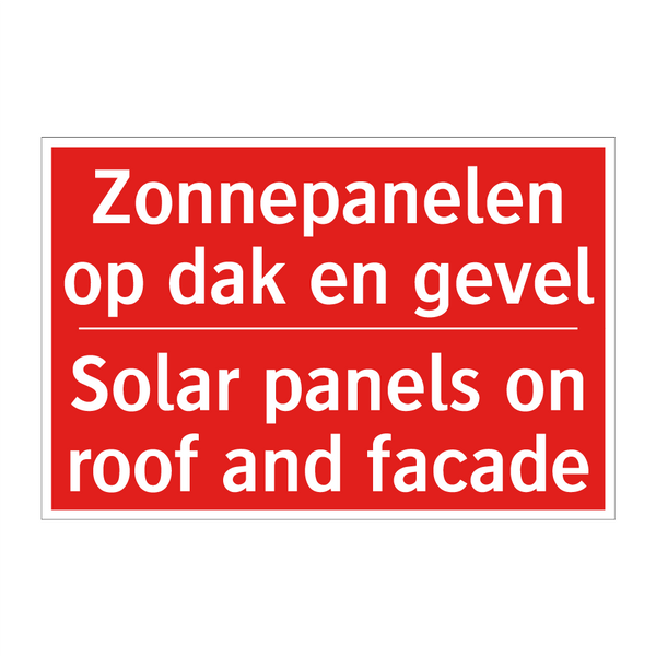 Zonnepanelen op dak en gevel - Solar panels on roof and facade