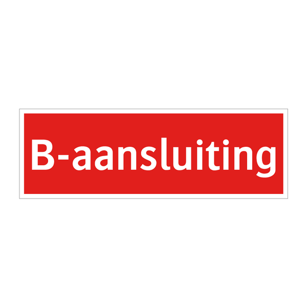 B-aansluiting & B-aansluiting & B-aansluiting & B-aansluiting & B-aansluiting & B-aansluiting