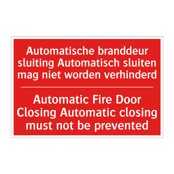 Automatische branddeur sluiting Automatisch /.../ - Automatic Fire Door Closing Automatic closing /.../