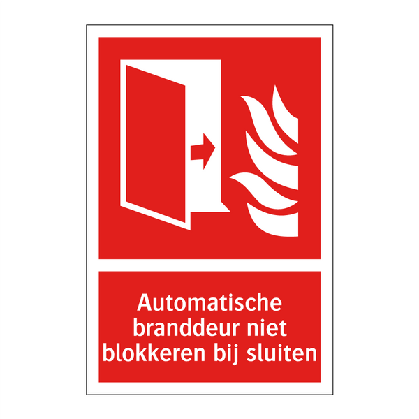 Automatische branddeur niet blokkeren bij sluiten