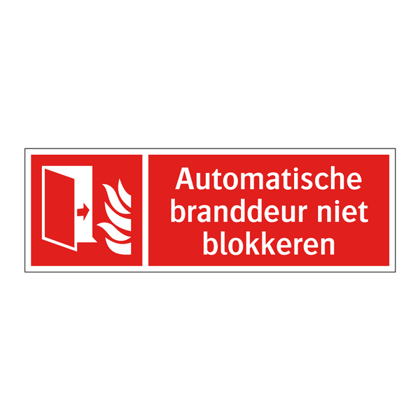 Automatische branddeur niet blokkeren