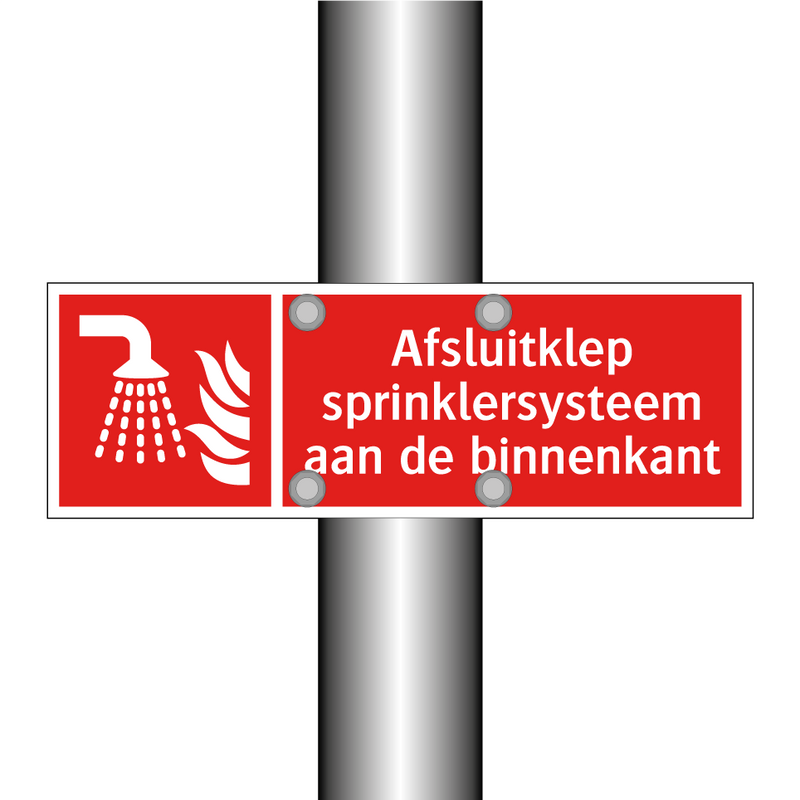 Afsluitklep sprinklersysteem aan de binnenkant