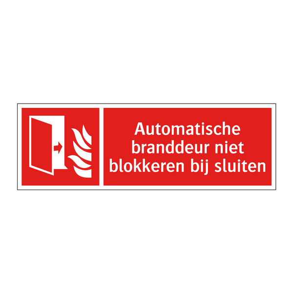 Automatische branddeur niet blokkeren bij sluiten